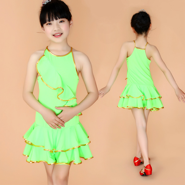 5Cgo  38877325654 兒童拉丁舞服裝 表演服女童舞蹈服少兒演出服舞裙 練習套裝   拉丁舞裙 GSX94000