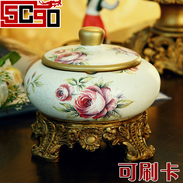 5Cgo 家居家飾 歐式裝飾品陶 瓷樹脂果盤收納煙灰缸 P54000