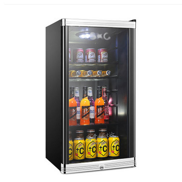 5Cgo 536885085960 JC-88M/3593家用冷櫃小型冰櫃玻璃冰箱家用迷你冷藏櫃展示櫃小冰櫃子飲品陳列櫃88L（插220V電） CHX99210