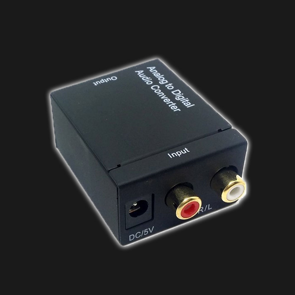 5Cgo 540761665491 模擬轉數字同軸光纖音頻轉換器 3.5 AV 雙蓮花轉 spdif 信號輸出解碼器 PY54000