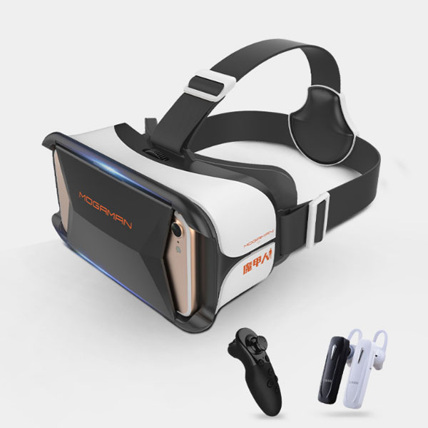 5Cgo 545981234272 VR眼鏡蘋果手機專用ios一體機頭戴式3D影院虛擬遊戲機iPhone6/7全系列定製版 XMJ97100