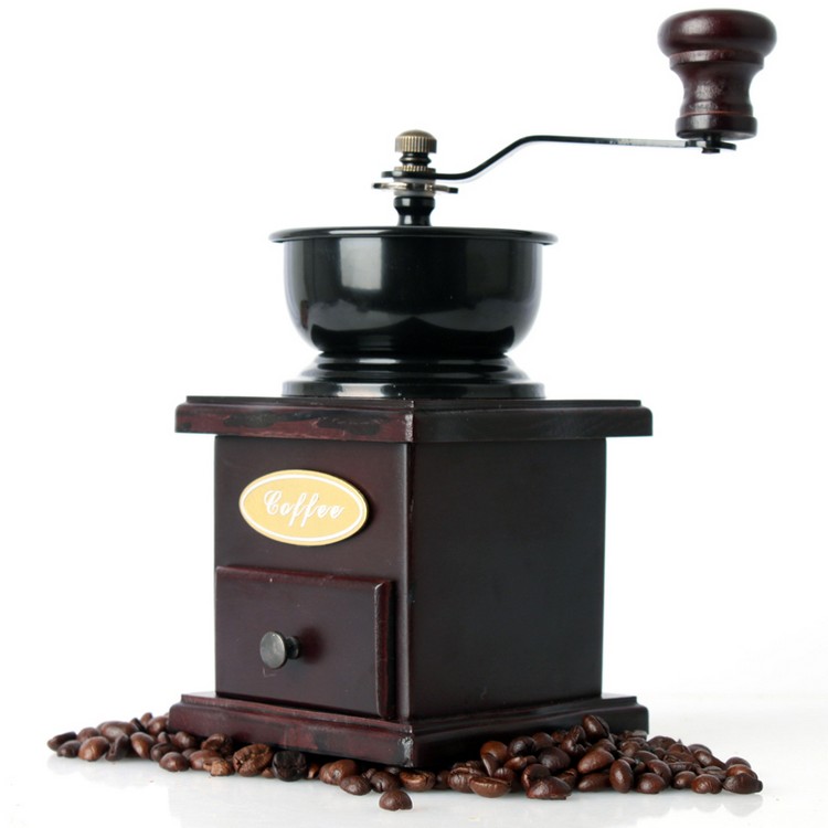 5Cgo  INFUN手搖陶瓷磨芯磨豆機 手動木質咖啡磨豆機 研磨機 可調粗細 C85000