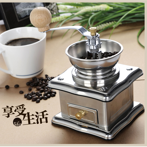 5Cgo 8234223978 方底不鏽鋼咖啡磨 手搖咖啡機磨豆機 咖啡磨豆機 SHM99000