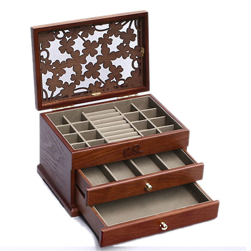 5Cgo26383848026 高檔複古首飾盒 實木質 仿古飾品盒收納盒 戒指項鏈盒子 MIK83300