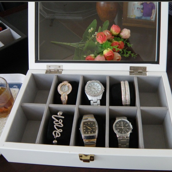 5Cgo 20208270471 實木木質手錶盒 高級錶收納盒 收藏盒 儲物儲存儲藏盒 10格 AGL09000