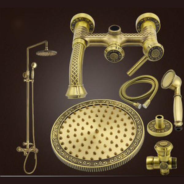 5Cgo 35762077406 全銅淋浴花灑套裝 超強增壓花灑噴頭  盥洗室 浴厠用品居家CHX00610